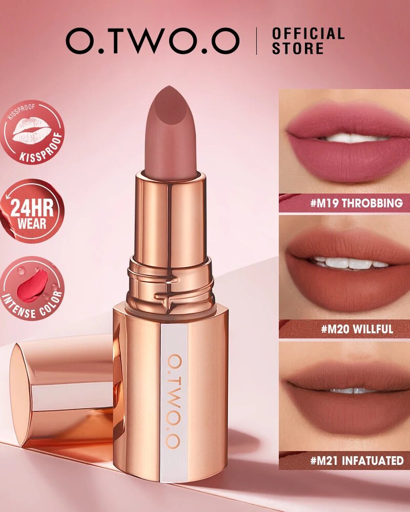 Matte Lipstick Lip Tint 8 Colors Waterproof Long Lasting Non-stick Cup Sexy Highly Pigmented Velvet Lip Sticks Lip Stain