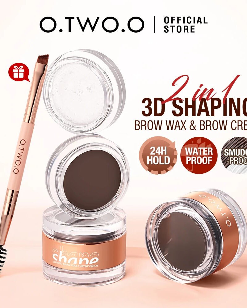 Eyebrow Pomade Brow Gel Wax 2 IN 1 Waterproof Long Lasting Creamy Texture Eye Brow Tint Enhancers Cosmetics Makeup